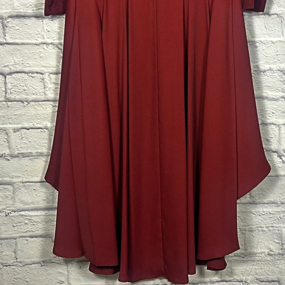 Burgundy party high low top multi media top Diane Gilman - Picture 7 of 12